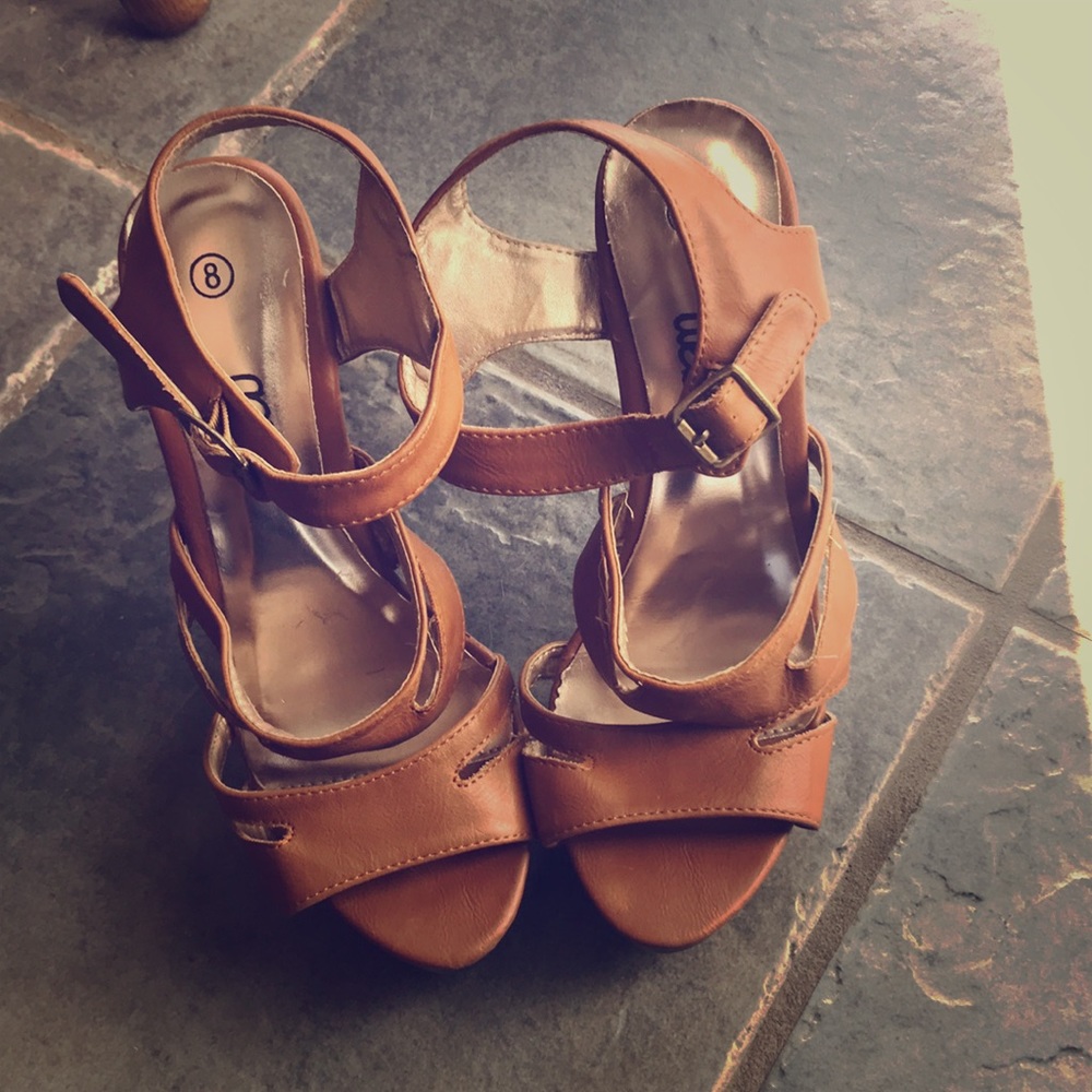 Strapped Tan heels